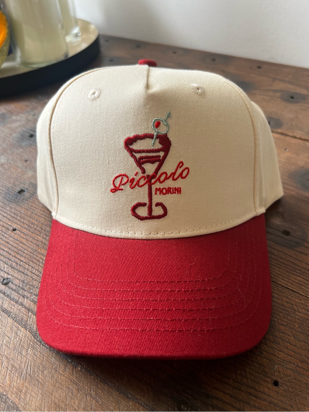 NWT - Martini 🍸 Piccolo Morin NYC Embroidered Two-Tone Baseball Cap